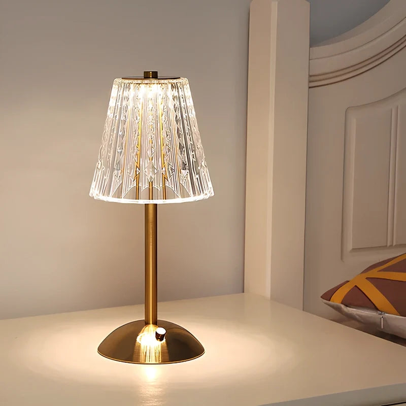 Gold Crystal Table Lamp