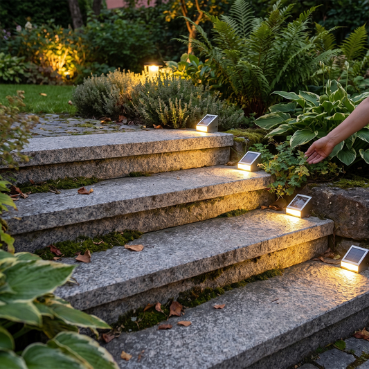 Luces solares para escalones