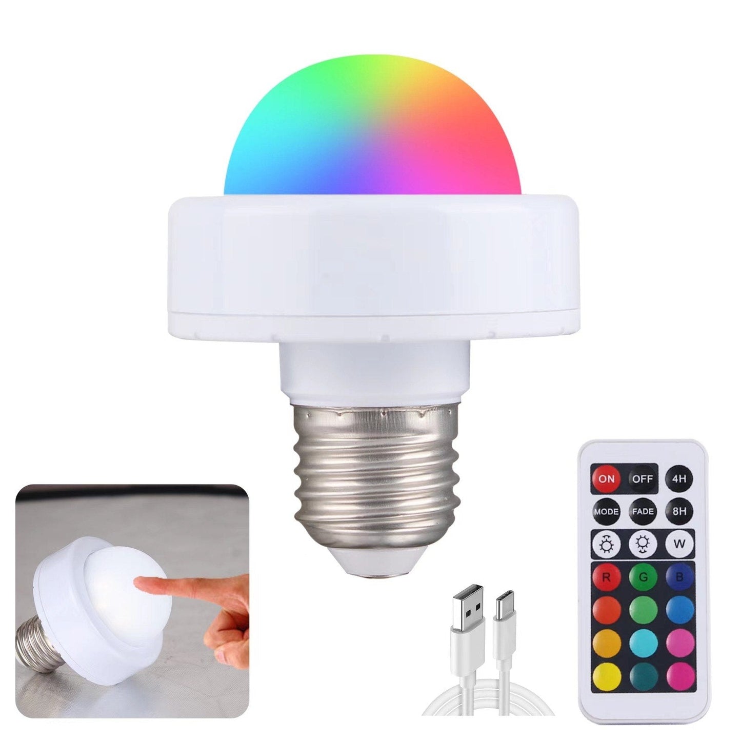 Bombilla recargable con control remoto