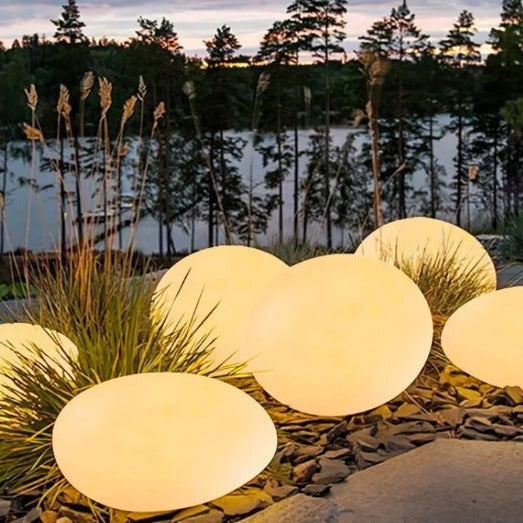 Luz de jardín de piedra