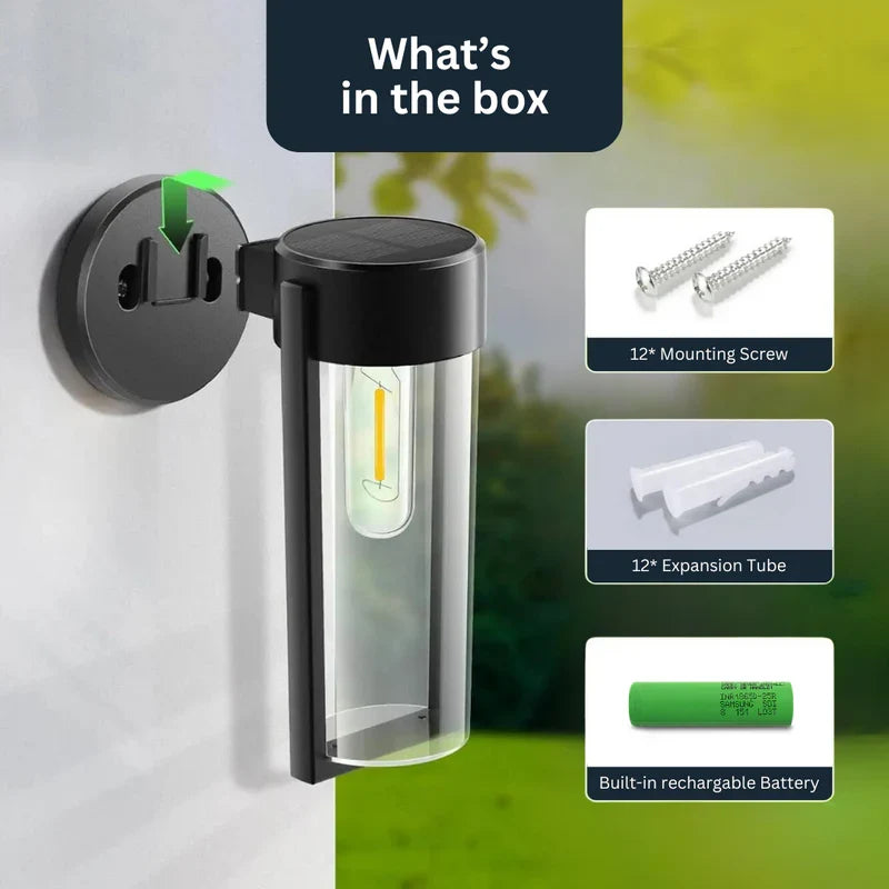Foco solar de pared